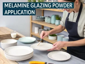 Melamine Glazing Powder application
