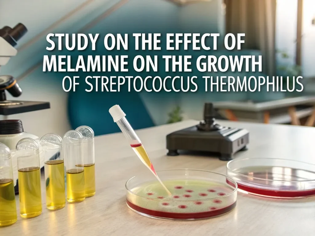 Study on the effect of melamine on the growth of Streptococcus thermophilus