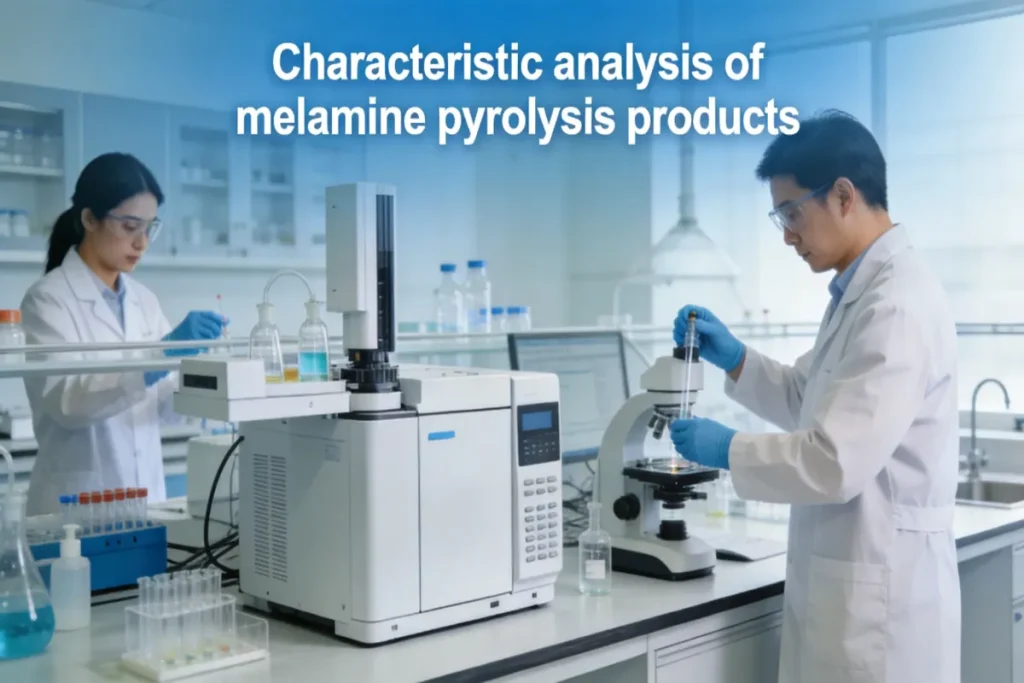 Characteristic analysis of melamine pyrolysis products