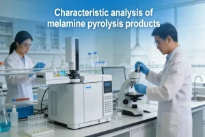 Characteristic analysis of melamine pyrolysis products