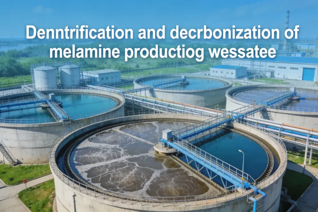 Denitrification and decarbonization of melamine production wastewater