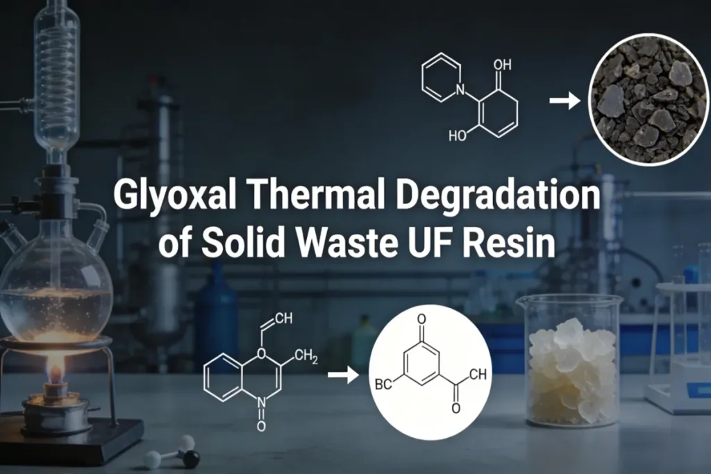 Glyoxal Thermal Degradation of Solid Waste UF Resin