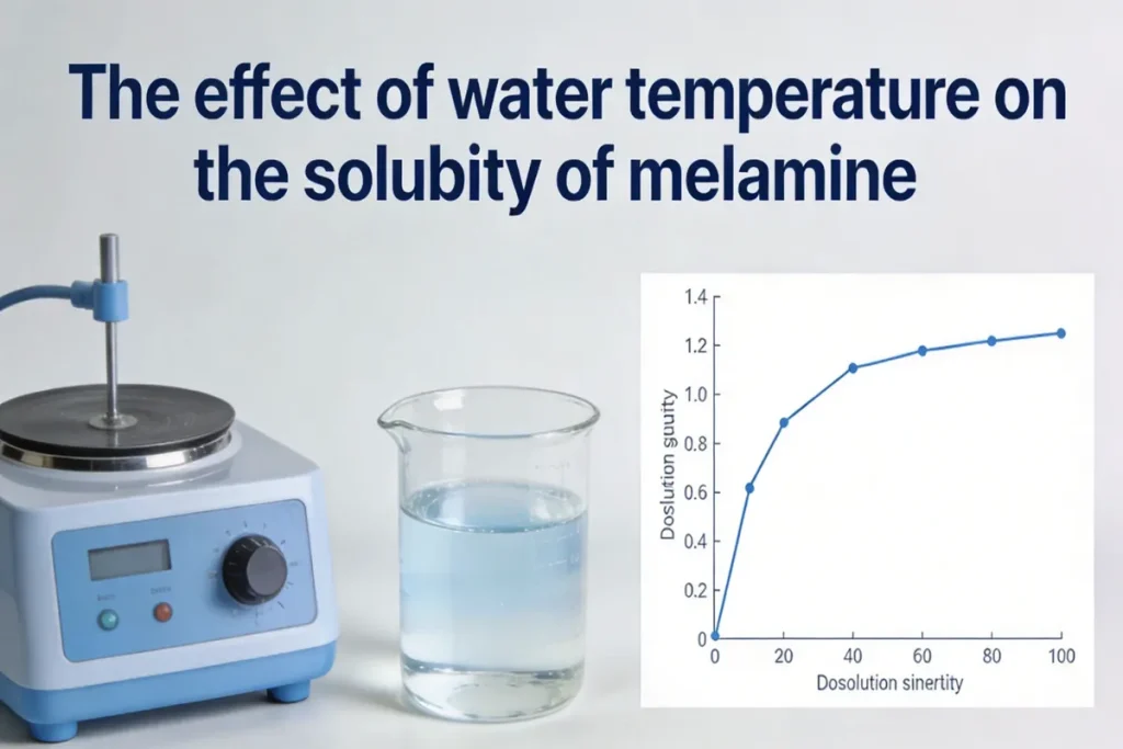 The effect of water temperature on the solubility of melamine