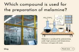 Which compound is used for the preparation of melamine?